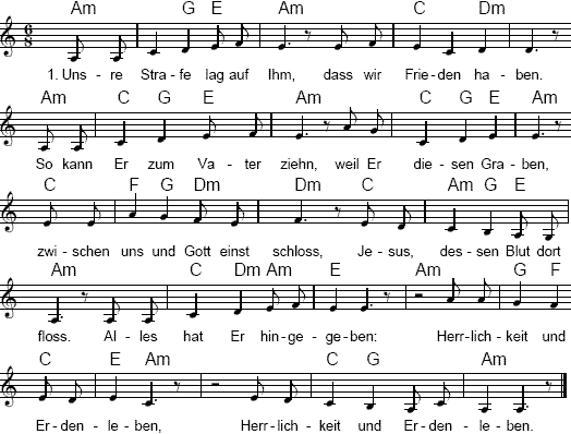 Unsre Strafe lag auf Ihm  (Lied)